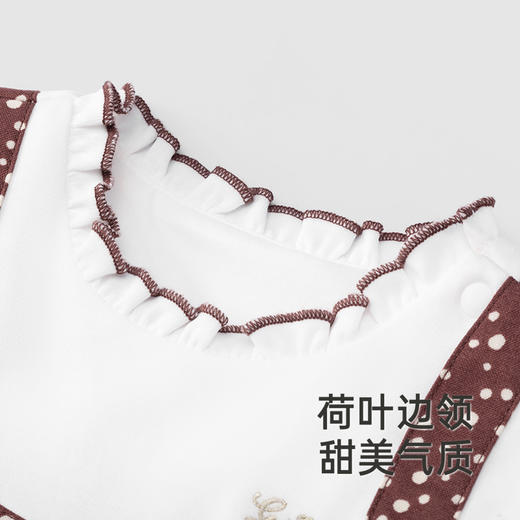 【商场同款】英氏婴儿衣服纯棉女童连身衣秋季长袖假两件新款 商品图2
