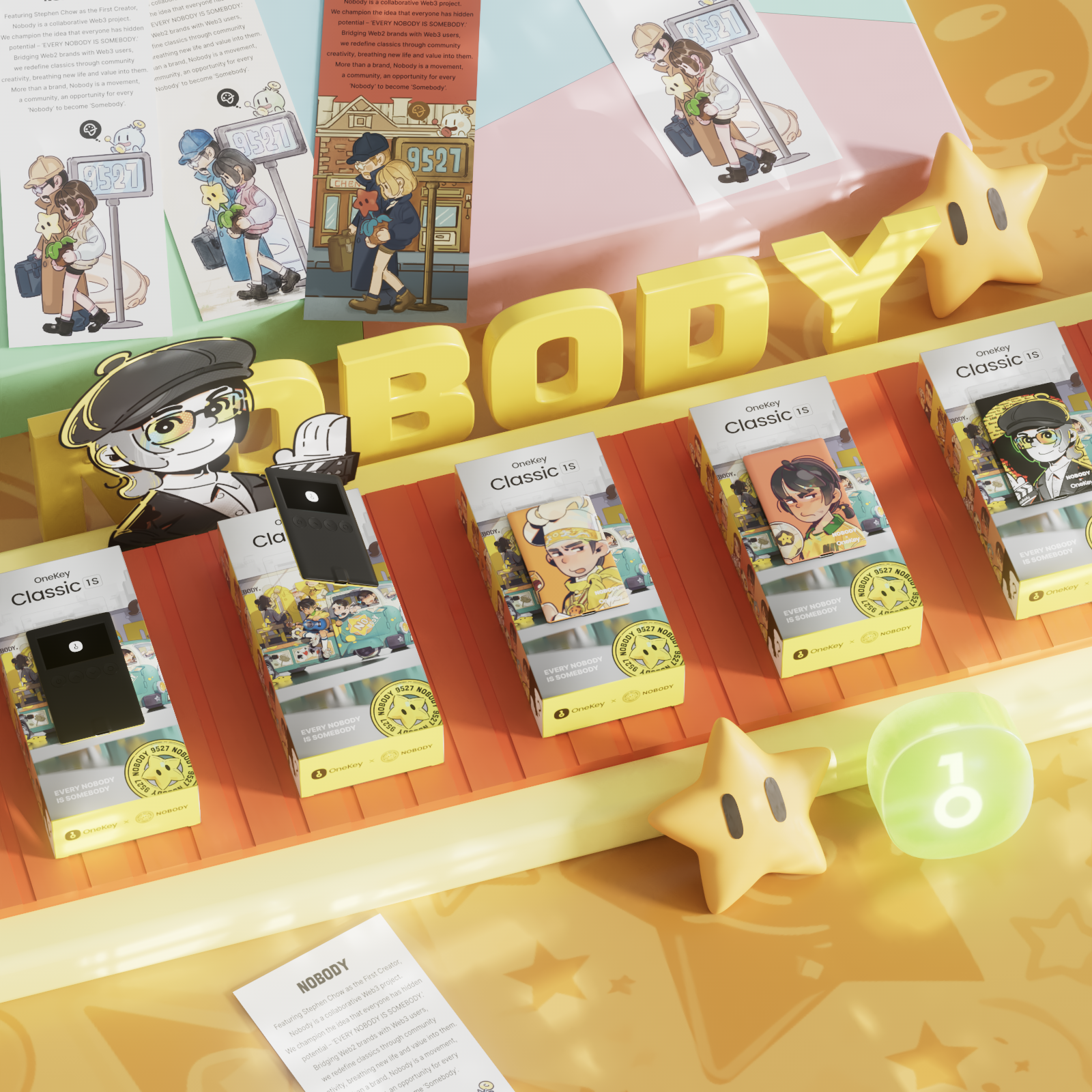 [联名款] Nobody x OneKey - Classic 1S 盲盒 购买7套盒即加送周星驰签名周边