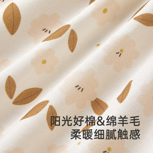 【高定系列】英氏儿童长袖T恤秋季女童休闲碎花羊毛套头衫 商品图2