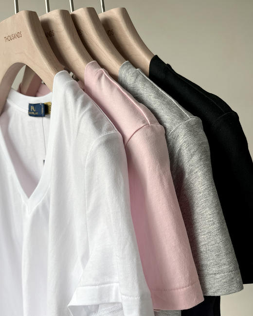 单品包邮现货 THS 7.19-无 元-尾 polo RL家 小白菜请入 马球 polo小马标v领T恤 4色 BH2537 商品图5