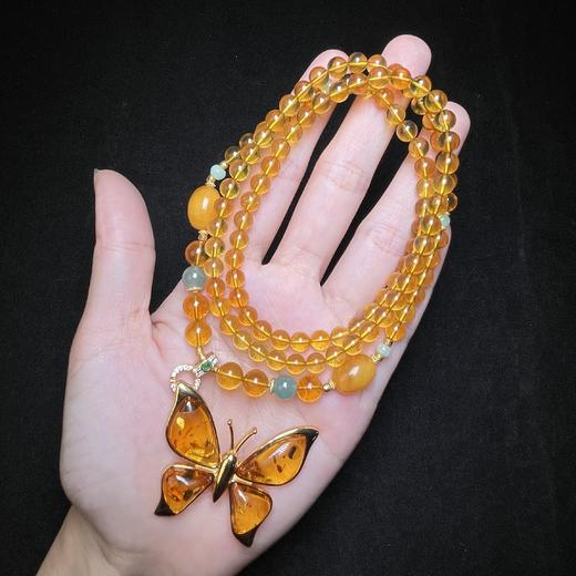 玉美人菲菲HZ#S925琥珀项链约5mm 商品图0