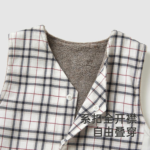 【高定系列】英氏旗舰童装百搭格纹马甲男童背心秋季加绒保暖新款 商品图3