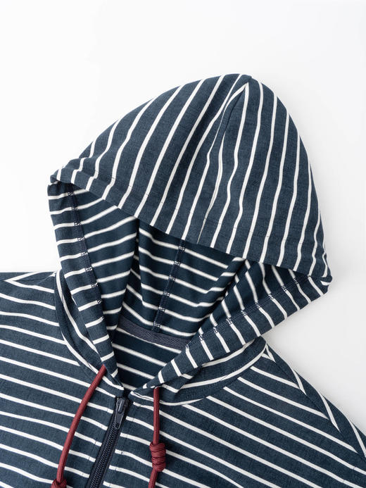 COCO ZONE 法式连帽无袖半拉链显瘦休闲连衣裙CC2C1238 商品图5