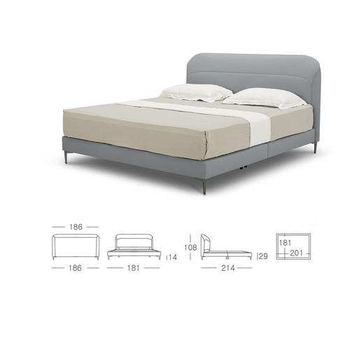 顾家家居整装 现代简约 布艺软床 KZ.B5010 舒芙蕾 商品图4