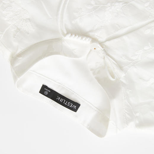 西遇法式少女感浪漫短袖衬衣女夏季新款宽松百搭中式清雅上衣D2341855 商品图5