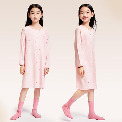 女童长袖睡裙秋季新款安奈儿童装JG437548 商品图3