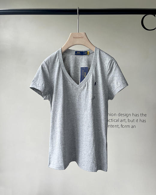 单品包邮现货 THS 7.19-无 元-尾 polo RL家 小白菜请入 马球 polo小马标v领T恤 4色 BH2537 商品图6