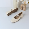 经典鲨2024年秋新品复古时尚小方头平底浅口舒适气质单鞋女KC19-D37161 商品缩略图2