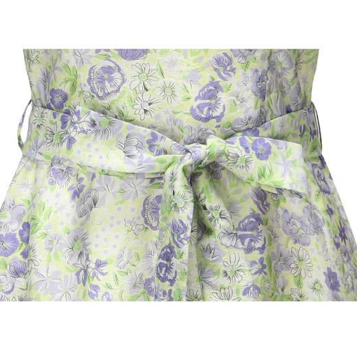 司歌棉短袖连衣裙印花翻领优雅衬衫EA871135 商品图2