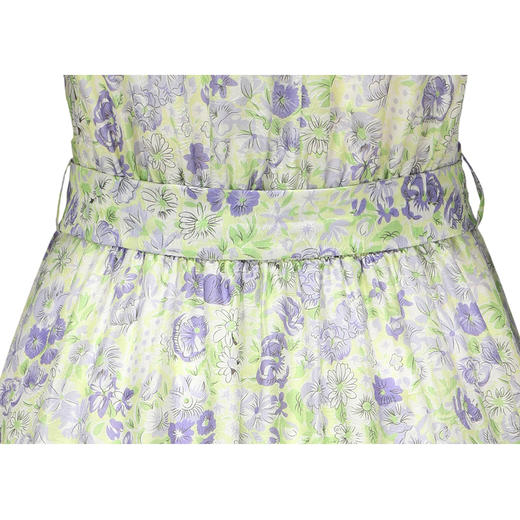 司歌棉短袖连衣裙印花翻领优雅衬衫EA871135 商品图3