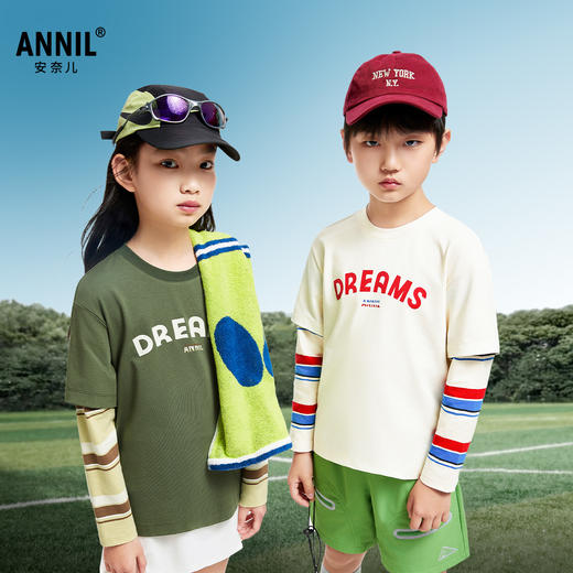 男女童圆领长袖针织衫秋季新款安奈儿童装EM431517 商品图1