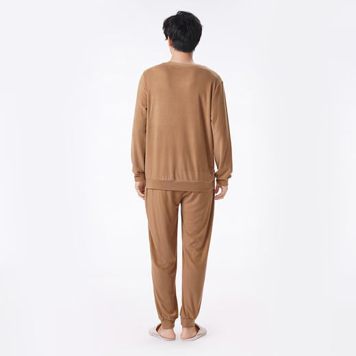 都市丽人都市锋尚睡衣亲情蜜语长袖保暖面料薄男士保暖面料套装FHT0B6 商品图3