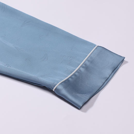 都市丽人都市锋尚睡衣好睡好眠长袖冰雪丝提花薄男士丝质套装FHT1D2 商品图5