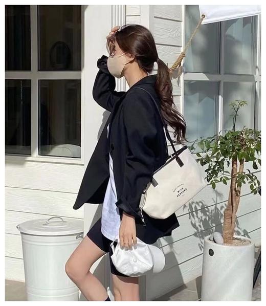 韩国小众牌𝐃𝐞𝐩𝐨𝐮𝐧𝐝纯元帆布包 尺寸33×11×18cm 手柄长36cm 商品图6