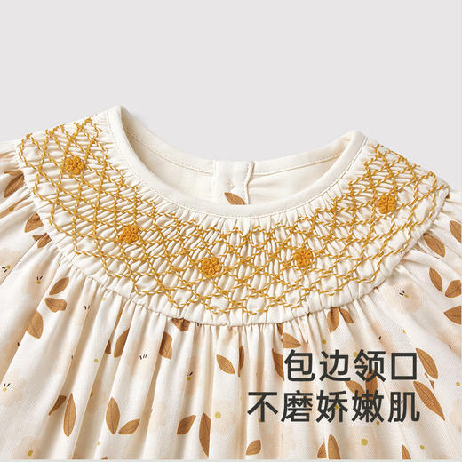 【高定系列】英氏女童连衣裙可爱公主碎花连衣裙新款羊毛裙 商品图1