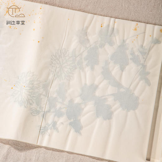 70年代朵云轩木版水印四尺对开大画笺(菊) 商品图1