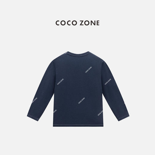 COCO ZONE 100棉设计感笑脸印花圆领长袖T恤CC2C1394 商品图1