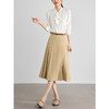【专属特价】熙世界赫本风职场a字半身裙春秋2025新款百搭简约纯色百褶裙子 商品缩略图4