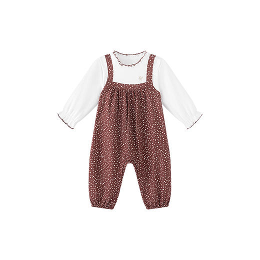 【商场同款】英氏婴儿衣服纯棉女童连身衣秋季长袖假两件新款 商品图4