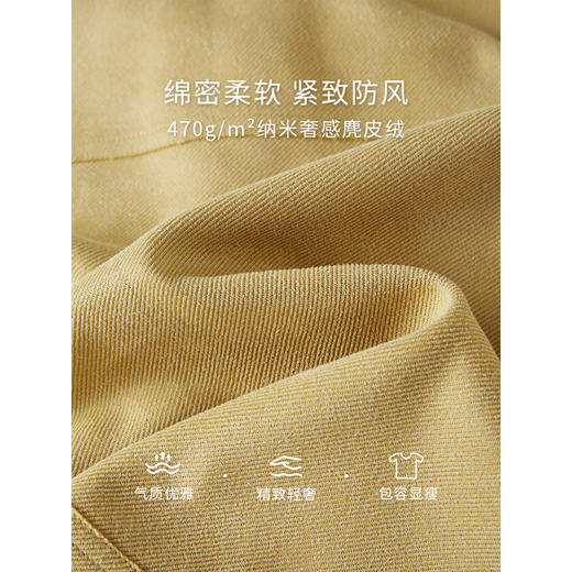 【1件72折】熙世界工装风麂皮绒女士短外套2025秋装新款休闲小个子夹克上衣 商品图3