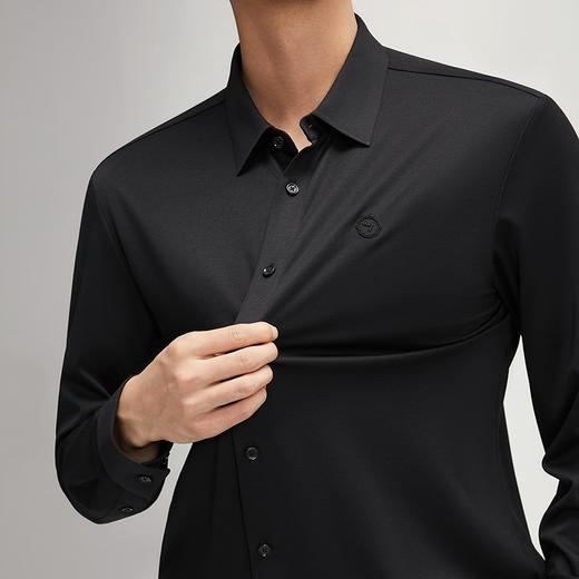 【含莫代尔】柒牌男装长袖衬衫男士2024秋季新款商务休闲垂感衬衣	127A71020 商品图2