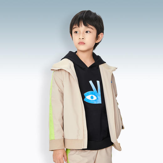 【商场同款】男童休闲运动防风夹克外套2023年秋季新款安奈儿童装AB335528 商品图0