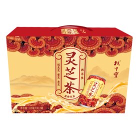 林中宝灵芝茶饮料双灵芝紫芝赤芝西洋参 350毫升*12罐 人参茶