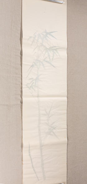 70年代朵云轩木版水印四尺对开大画笺(竹)