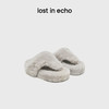 lost in echo2024秋季新款外穿皮毛一体厚底夹脚毛茸茸毛毛拖鞋女 商品缩略图0