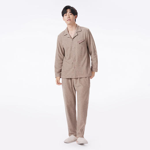 都市丽人都市锋尚睡衣亲情蜜语长袖马丁绵薄男士套装FHT0C5 商品图1