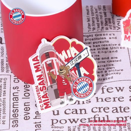 【官方正版】拜仁慕尼黑足球俱乐部|Berni武汉行城市漫画冰箱贴球迷 商品图2