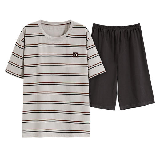 【简约，惬意的舒适】2024新款夏季短袖短裤纯棉睡衣男 运动宽松薄款 大码男士家居服套装-QQ 商品图4