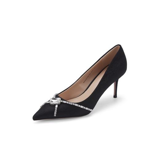 westory春秋新款时尚优雅单鞋水钻气质百搭细高跟单鞋女W24CE74621 商品图1