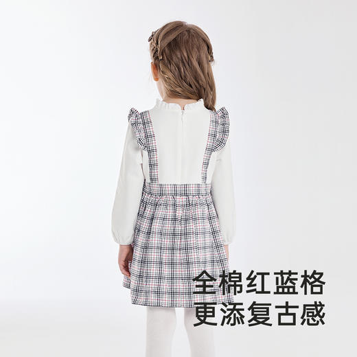【商场同款】英氏女童连衣裙甜美学院风假两件裙子长袖新款 商品图3