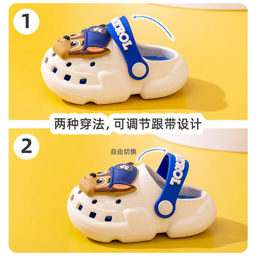 汪汪队夏季洞洞鞋儿童小男孩EVA软底居家凉拖鞋防滑卡通包头拖鞋 商品图4