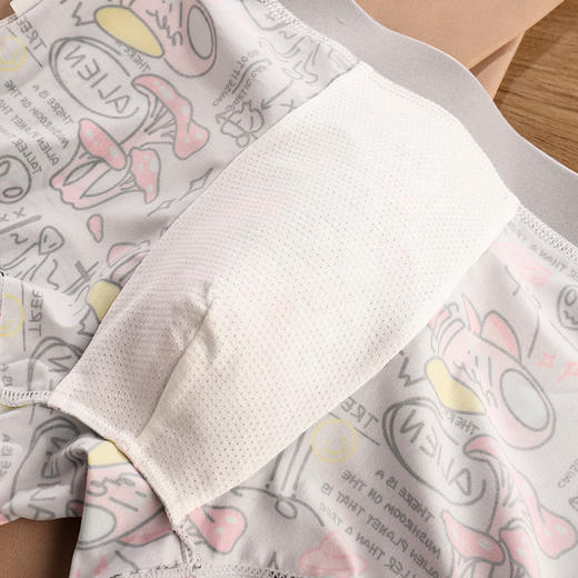 卡通动漫时尚 2024新款冰丝男士内裤 平角裤薄款 夏季透气 中腰青年学生内裤 商品图3