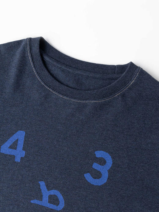 COCO ZONE 100棉设计感笑脸印花圆领长袖T恤CC2C1394 商品图5