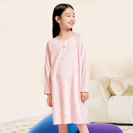 女童长袖睡裙秋季新款安奈儿童装JG437548 商品图2