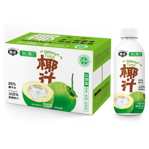 椰谷 梦幻夏日椰汁精品系列 （植物蛋白饮料） 750g×8瓶 冲调饮料 商品图0