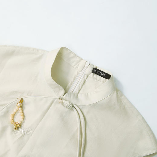 西遇新中式优雅短袖连衣裙女夏季新款气质绝美显瘦百搭长裙子D2041679 商品图5