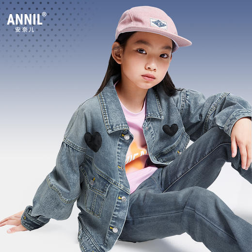 女童百搭牛仔外套新款安奈儿童装EG435518 商品图2