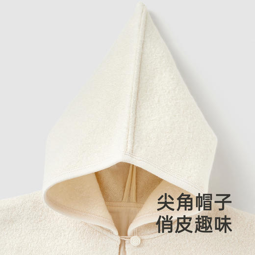 【高定系列】英氏绵羊毛保暖斗篷秋季女童外套连帽上衣新款 商品图3