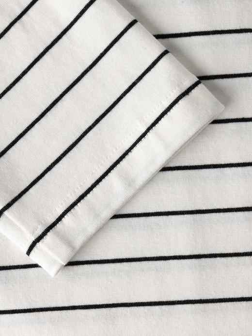 COCO ZONE 时尚休闲条纹T恤百搭翻领长袖上衣CC1B1409 商品图7