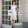 IWY/气质显瘦白色无袖内搭连衣裙女西装外套百搭法式长裙优雅鱼尾裙 Q1062 商品缩略图2