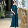 SYG-649新款女中国风复古气质长款中袖改良版连衣裙 商品缩略图0