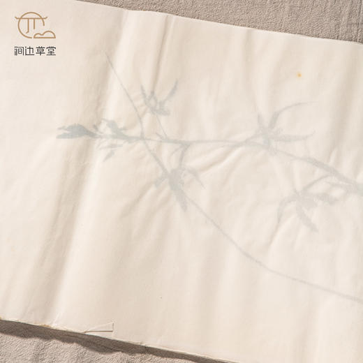 70年代朵云轩木版水印四尺对开大画笺(兰) 商品图2