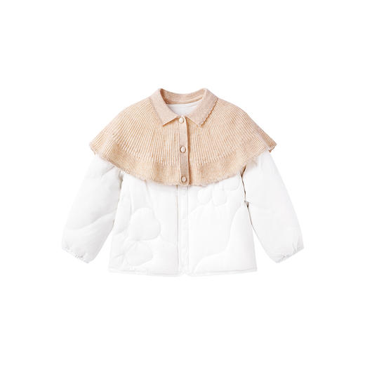 【高定系列】英氏高定鹅绒羽绒服女童斗篷外套两穿羽绒服新款 商品图4