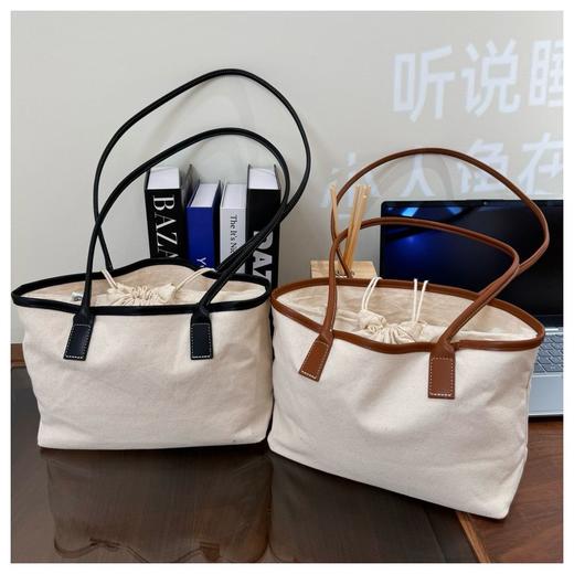 韩国小众牌𝐃𝐞𝐩𝐨𝐮𝐧𝐝纯元帆布包 尺寸33×11×18cm 手柄长36cm 商品图2