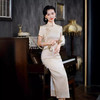 QXY醋酸旗袍长款2025季新款改良桑醋酸古时尚少女气质中国风连衣裙 商品缩略图0