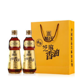燕庄 芝麻香油黄金礼盒 黄金精滤滴滴醇香500ml*2 /粮油调味 /调味品 /调味油 商品图2